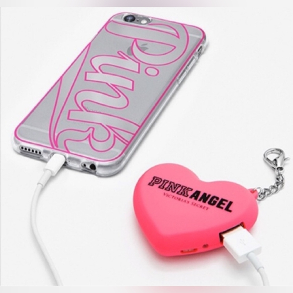 Rare VHTF Pink Exclusive Portable Heart Backup Battery